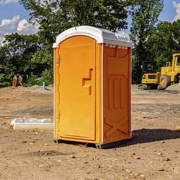 how often are the portable restrooms cleaned and serviced during a rental period in Coahoma